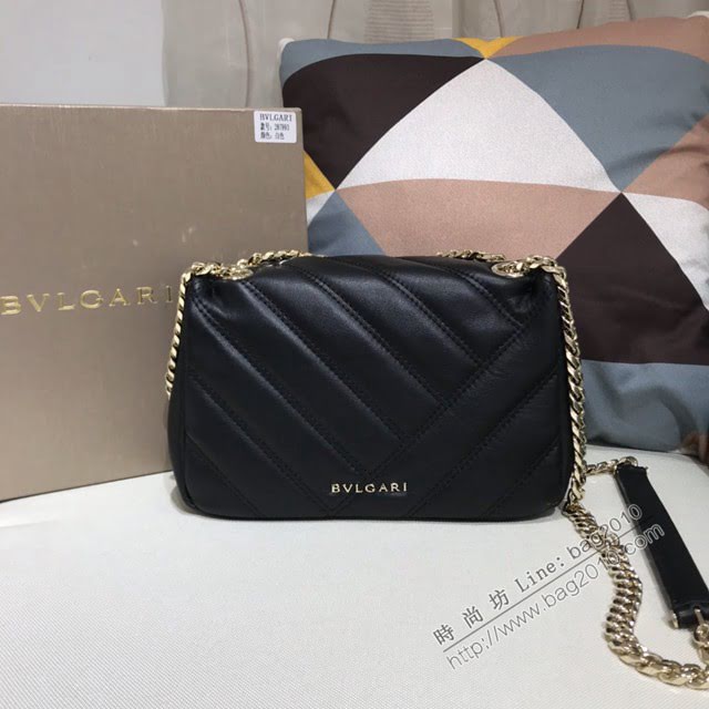 Bvlgari女包 寶格麗2020新款 幾何形狀牛皮鏈條單肩斜挎女包 古力娜紮同款 287993  fyd1566